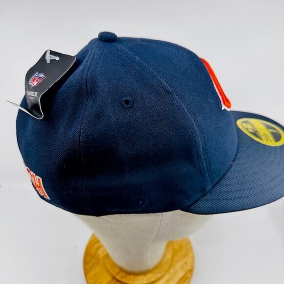 NEW New Era NFL Chicago Bears 59Fifty Baseball Cap Fitted Navy Blue Mens Size 7 - Picture 2 of 5